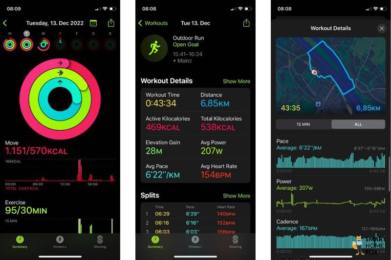 Приложение “Фитнес” на iPhone.